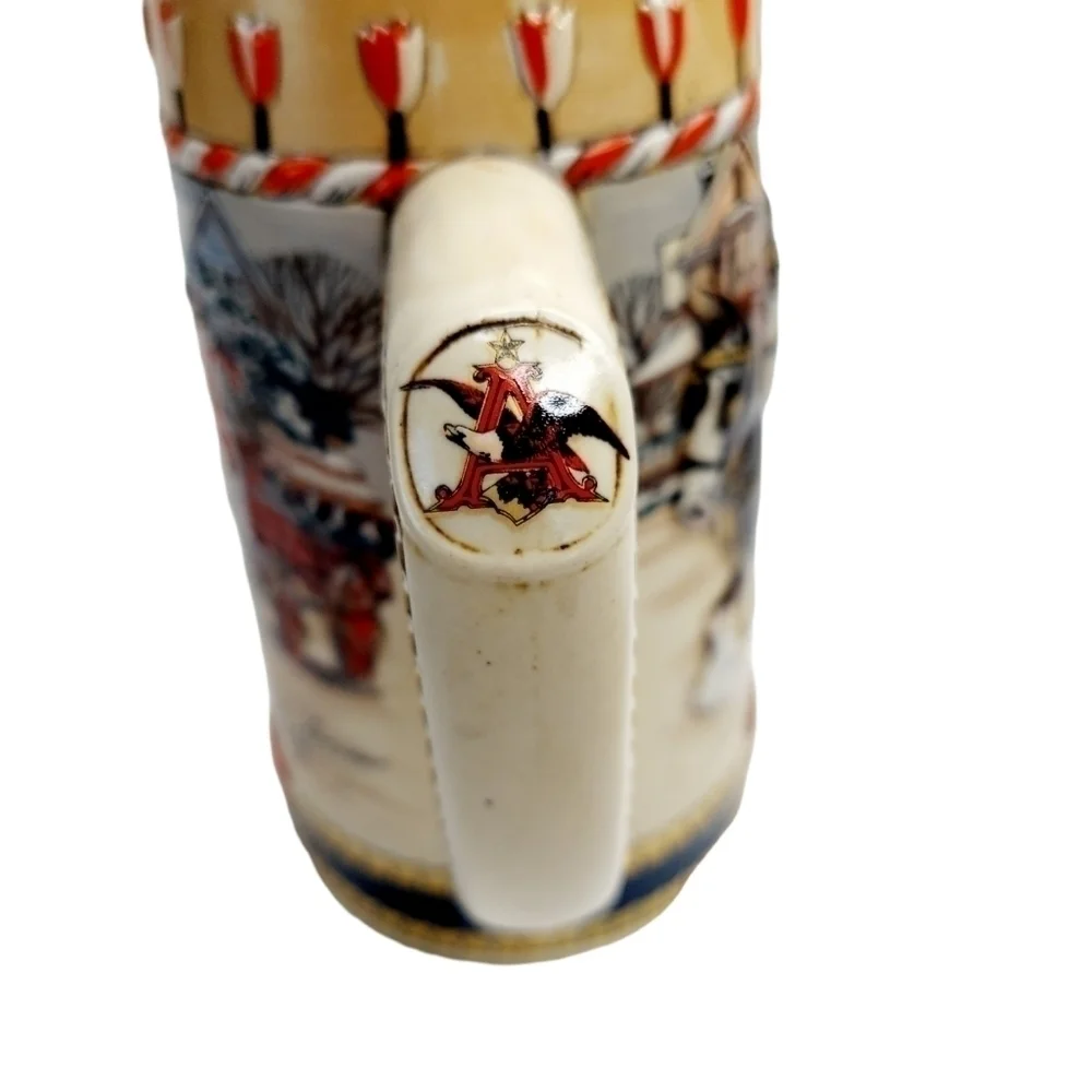 Budweiser Holiday Steins Collectible Holiday Stein Series (Year 1986) 2 Beer Mug